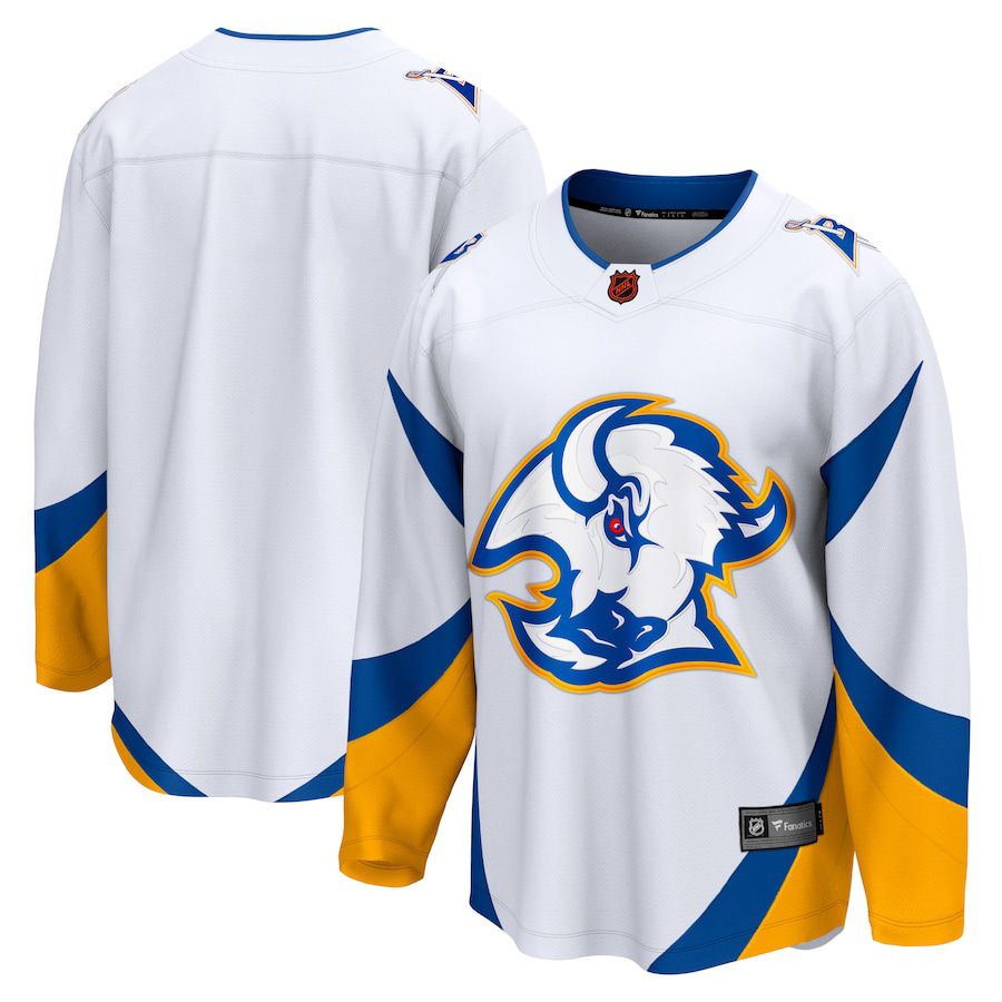 Men Buffalo Sabres Blank Fanatics Branded White Special Edition Breakaway 2022 NHL Jersey->buffalo sabres->NHL Jersey